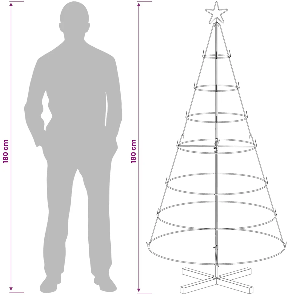 Kalėdų Kūgio Medis KUOPIO 180 cm Plienas Auksinė