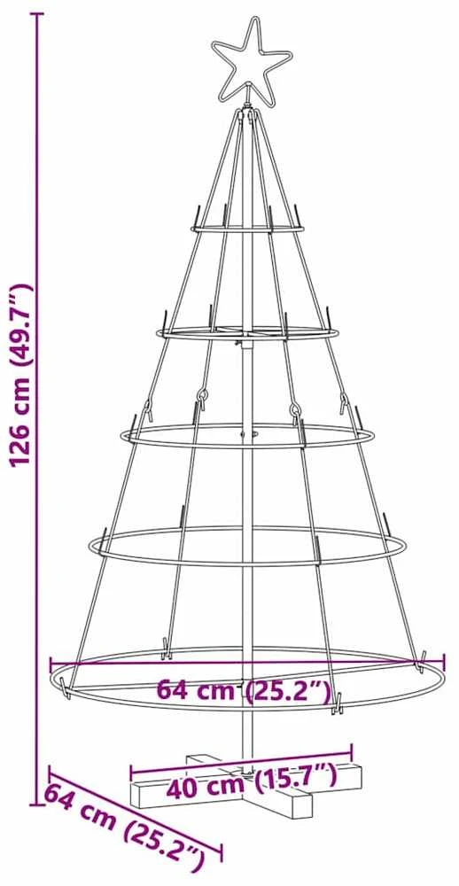 Kalėdų Kūgio Medis s stovu Juoda 126 cm Plienas