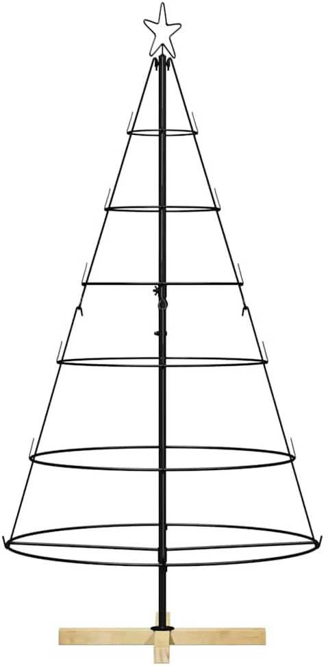 Kalėdų Kūgio Medis s stovu Juoda 154 cm Plienas