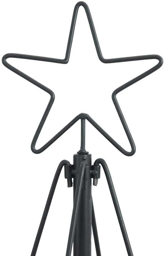 Kalėdų Kūgio Medis s stovu Juoda 154 cm Plienas