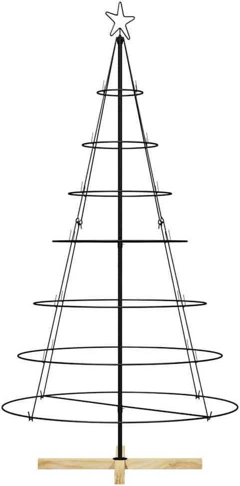 Kalėdų Kūgio Medis s stovu Juoda 180,5 cm Plienas
