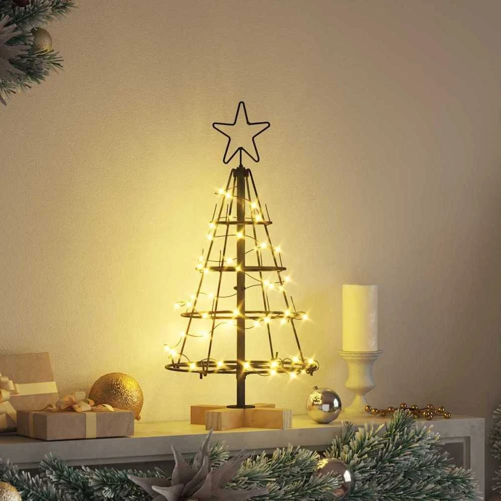 Kalėdų Kūgio Medis s stovu Juoda 60 cm Plienas