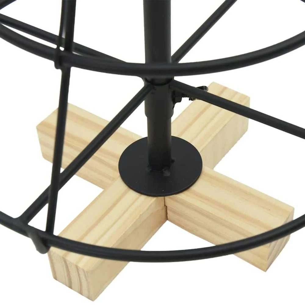 Kalėdų Kūgio Medis s stovu Juoda 60 cm Plienas