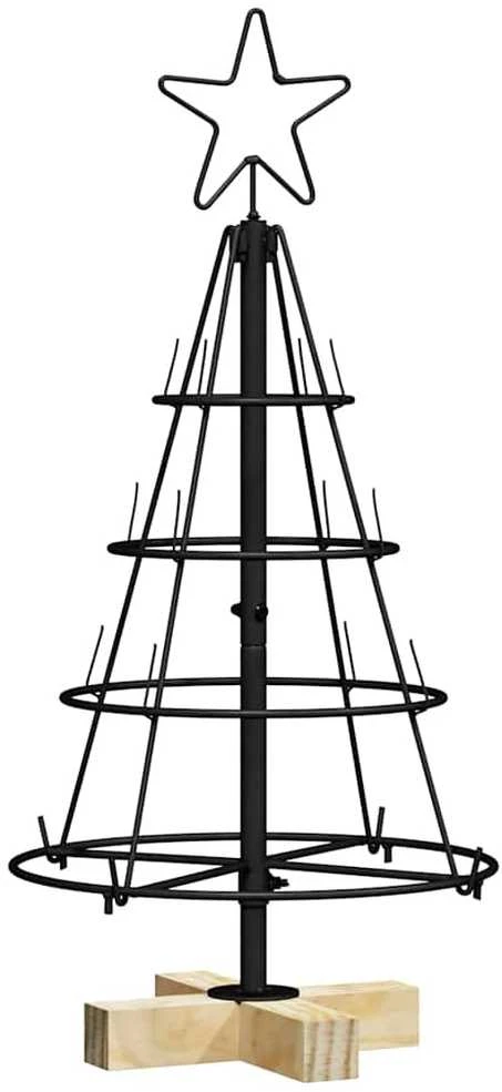 Kalėdų Kūgio Medis s stovu Juoda 60 cm Plienas