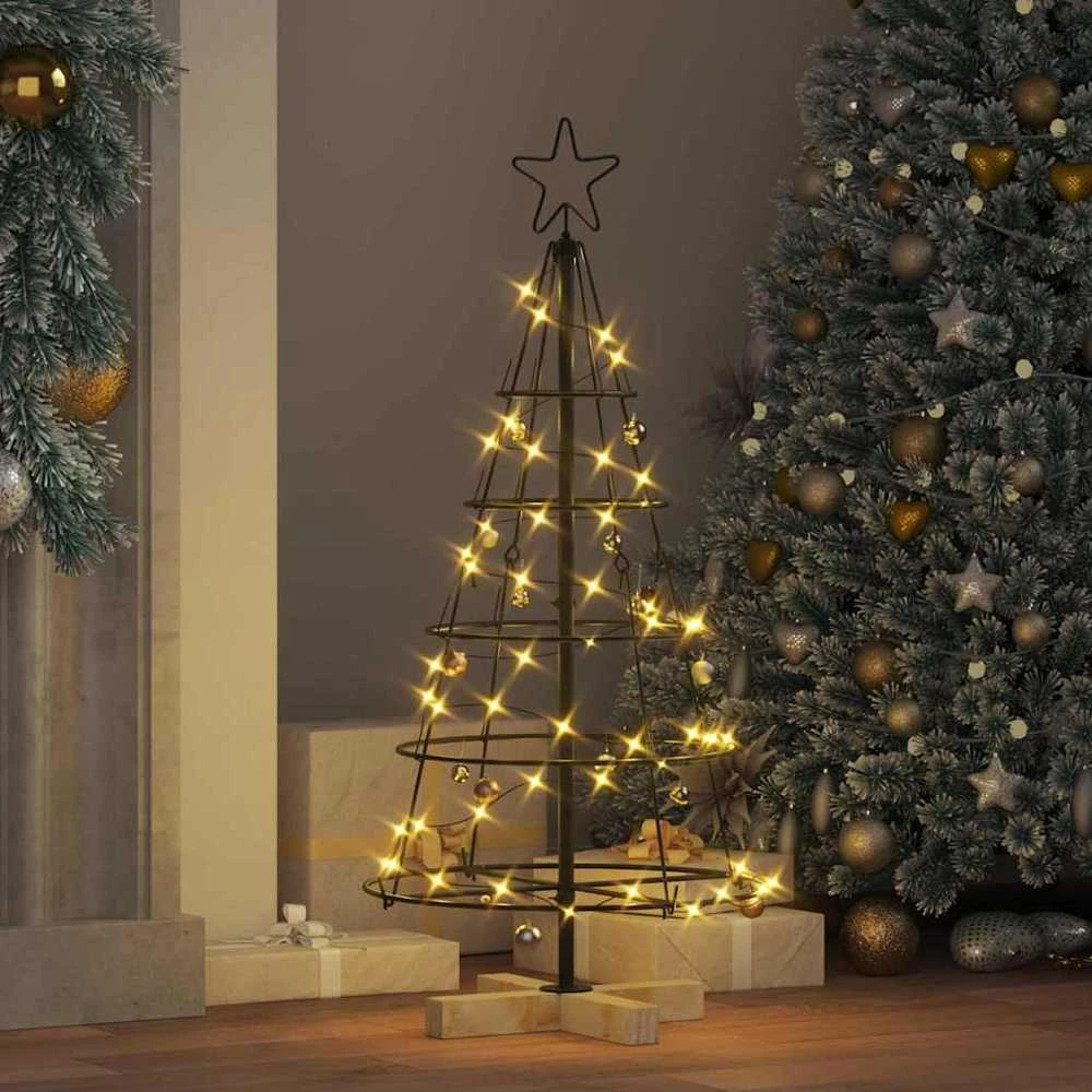Kalėdų Kūgio Medis s stovu Juoda 90 cm Plienas