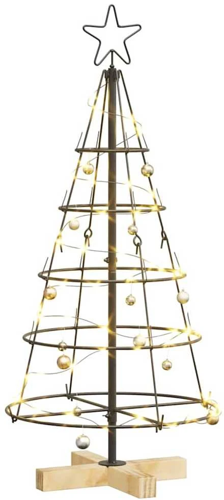 Kalėdų Kūgio Medis s stovu Juoda 90 cm Plienas