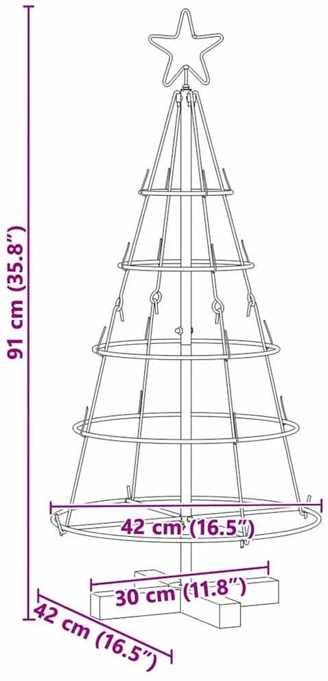 Kalėdų Kūgio Medis s stovu Juoda 90 cm Plienas