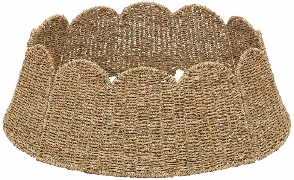 Kalėdų Medžio Apykaklė Apvali Natūrali Ø 90 x 28 cm Jūrų žolė