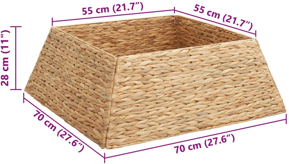 Kalėdų Medžio Apykaklė Kvadrato Ruda 70 x 70 x 28 cm