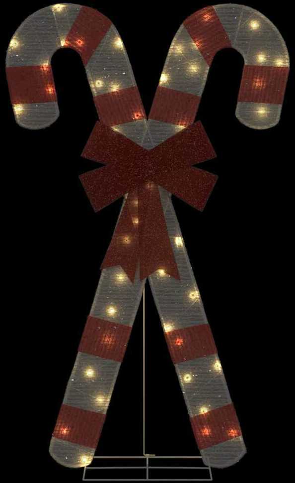Kalėdų puošmena Candy Cane 50 LED šiltai balta