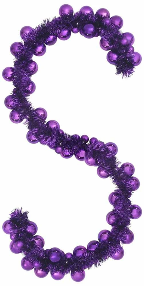Kalėdų rutulių girlianda LED Alyvos 186 cm Polystirenas