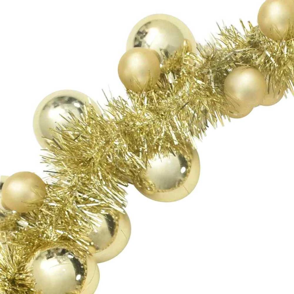 Kalėdų rutulių girlianda LED Auksinė 186 cm Polystirenas