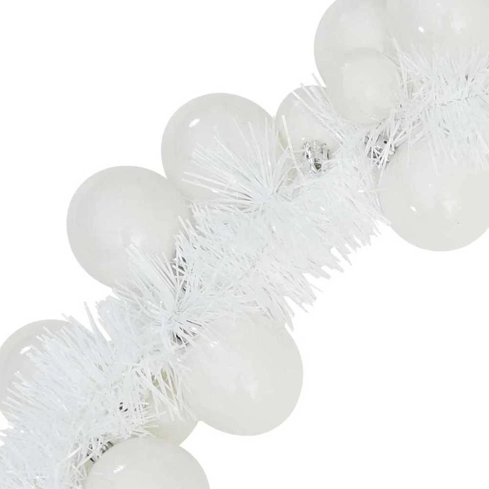 Kalėdų rutulių girlianda LED Balta 186 cm Polystirenas