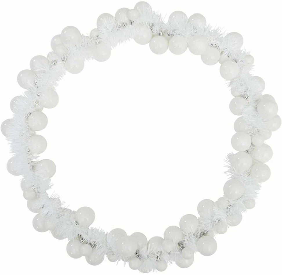 Kalėdų rutulių girlianda LED Balta 186 cm Polystirenas