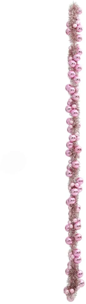 Kalėdų rutulių girlianda LED Rožinė 186 cm Polystirenas