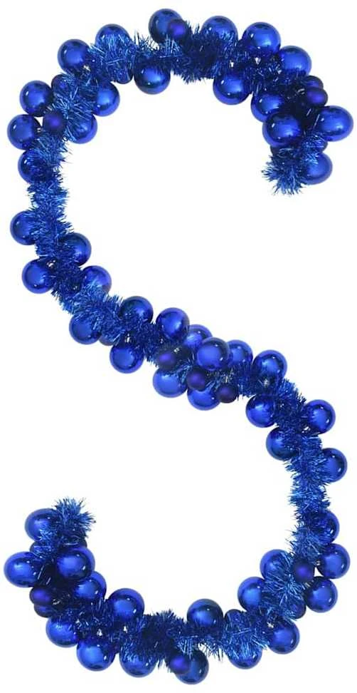 Kalėdų rutulių girlianda LED Mėlyna 186 cm Polystirenas
