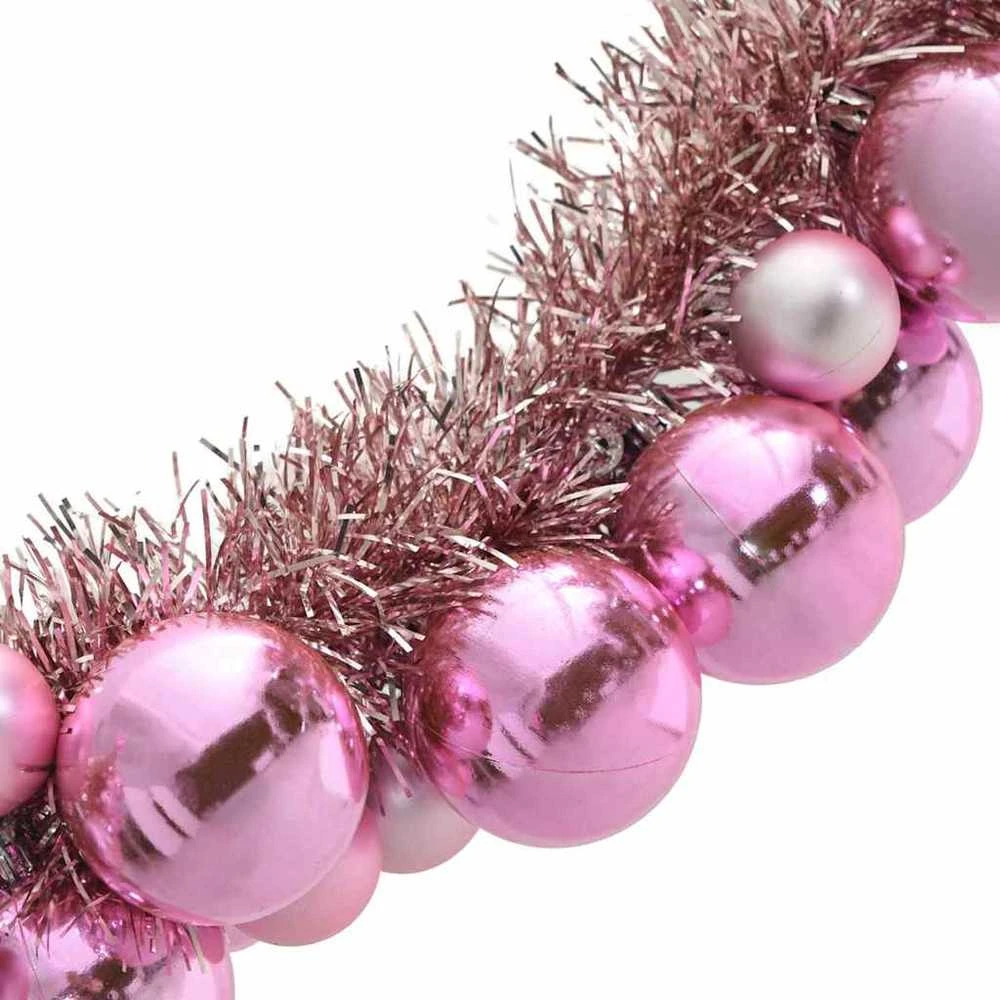 Kalėdų rutulių girlianda LED Rožinė 186 cm Polystirenas