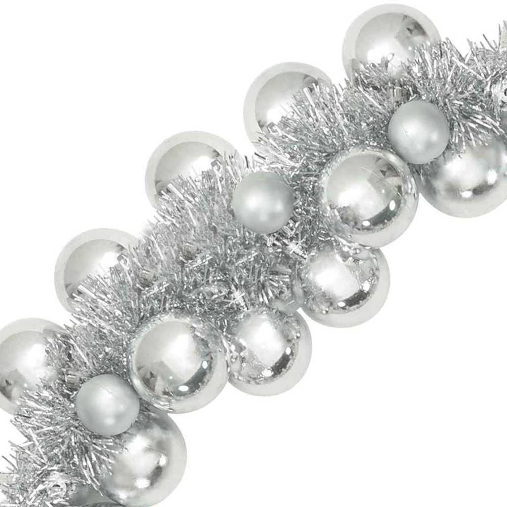 Kalėdų rutulių girlianda LED Sidabro 186 cm Polystirenas