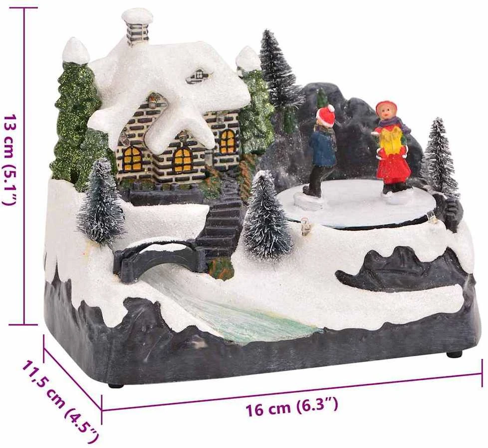 Mini Kalėdų kaimelis 16 x 11,5 x 13 cm Plastmasė Įvairiaspalvis
