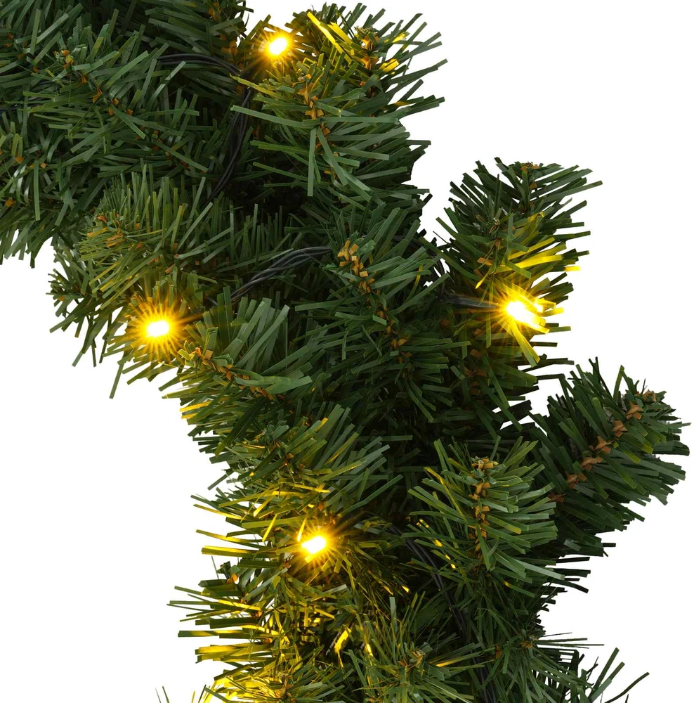 Kalėdų Vainikas Žalia Ø 30 cm PVC 25 LED