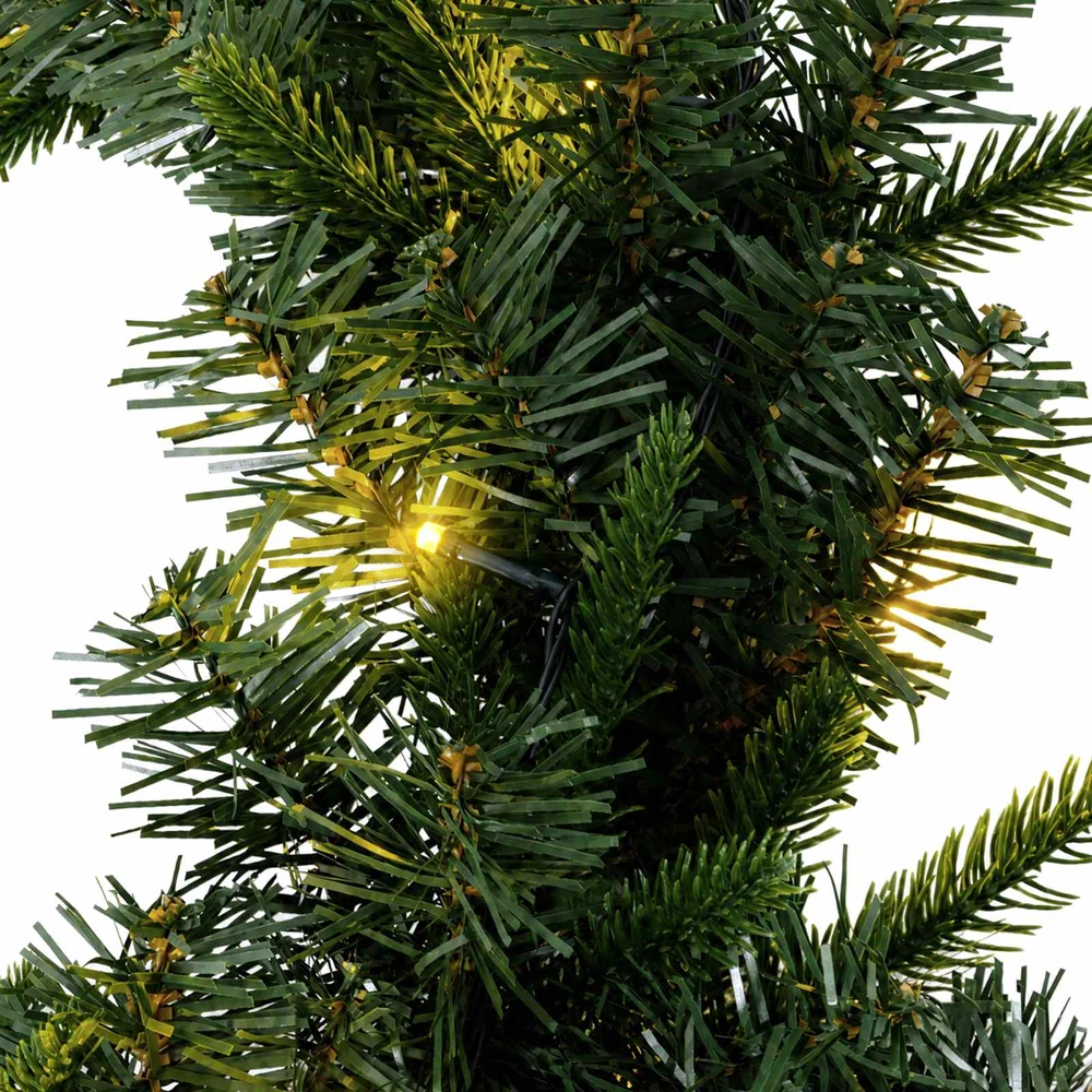 Kalėdų Vainikas Žalia Ø 50 cm PVC ir PE 25 LED