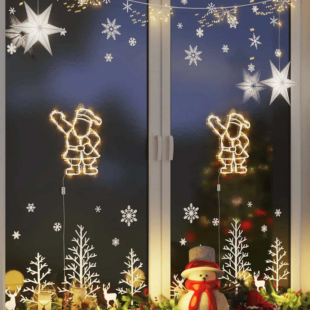 Kalėdų žibintai Kalėdų Senelio Siluetas 2 vnt 35 LED