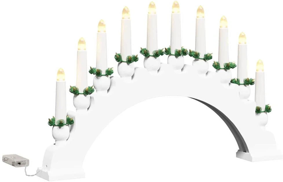 Kalėdų žvakių arkos su 10 LED žvakių 3 vnt. LED Šilta balta