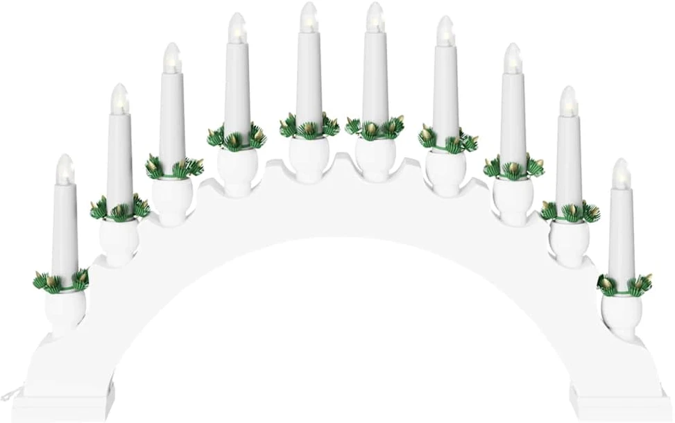 Kalėdų žvakių arkos su 10 LED žvakių 3 vnt. LED Šilta balta