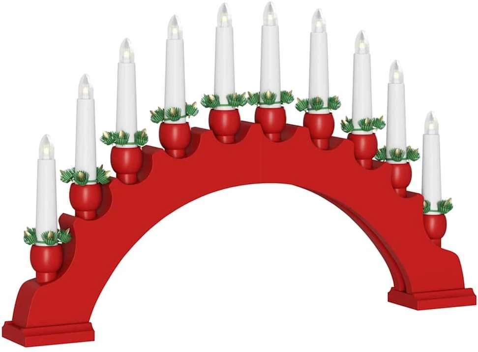 Kalėdų žvakių arkos su 10 LED žvakių 3 vnt. LED Šilta balta