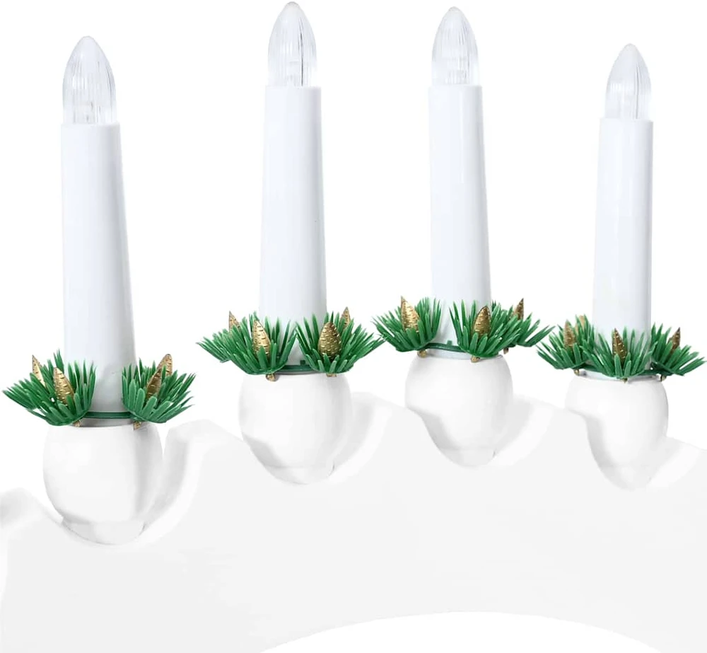Kalėdų žvakių arkos su 10 LED žvakių 3 vnt. LED Šilta balta