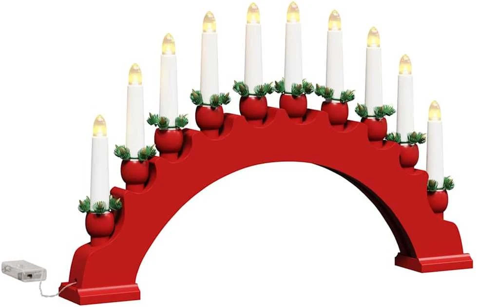 Kalėdų žvakių arkos su 10 LED žvakių 3 vnt. LED Šilta balta
