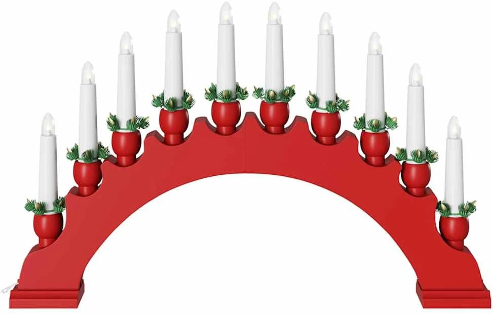 Kalėdų žvakių arkos su 10 LED žvakių 3 vnt. LED Šilta balta