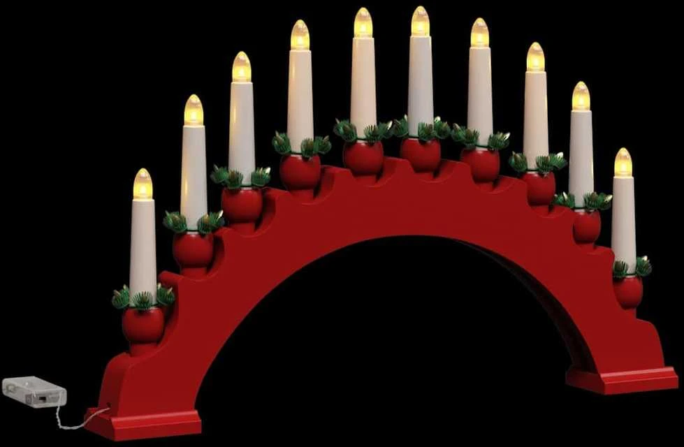 Kalėdų žvakių arkos su 10 LED žvakių 3 vnt. LED Šilta balta