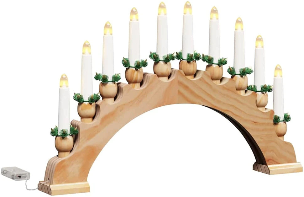 Kalėdų žvakių arkos su 10 LED žvakių 3 vnt. LED Šilta balta