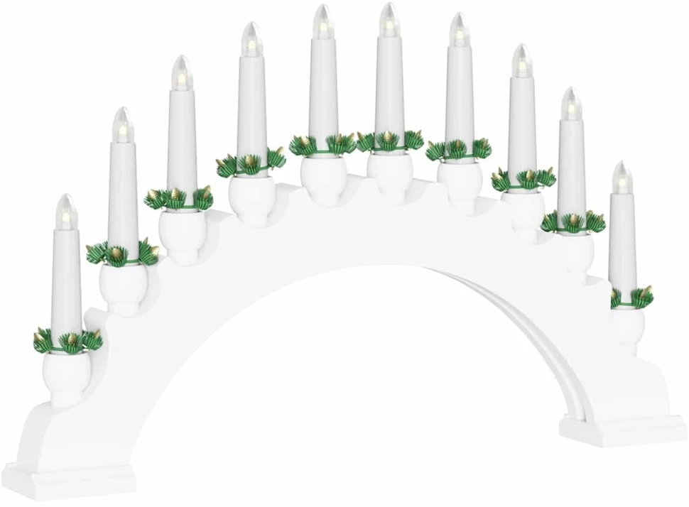 Kalėdų žvakių arkos su 10 LED žvakių 3 vnt. LED Šilta balta
