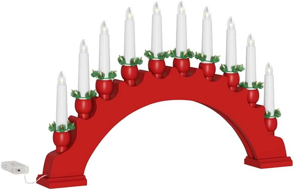 Kalėdų žvakių arkos su 10 LED žvakių 3 vnt. LED Šilta balta
