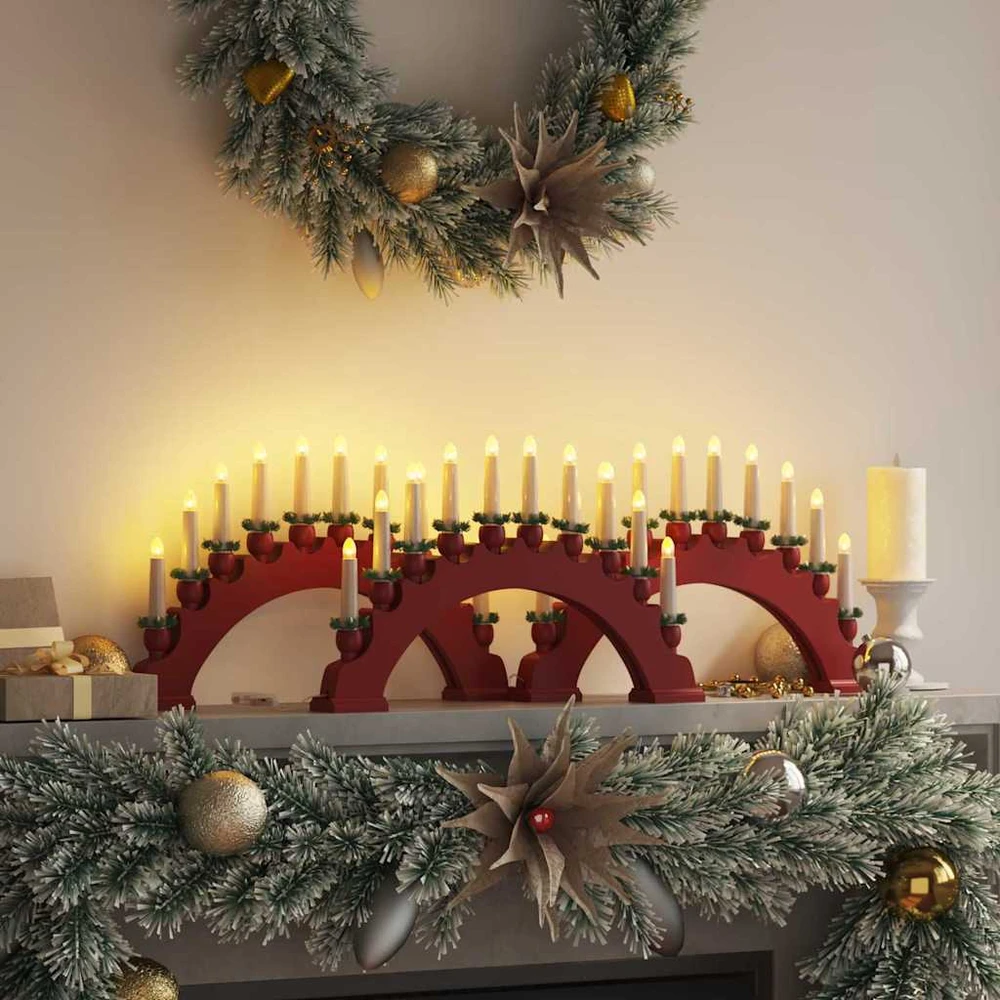 Kalėdų žvakių arkos su 10 LED žvakių 3 vnt. LED Šilta balta