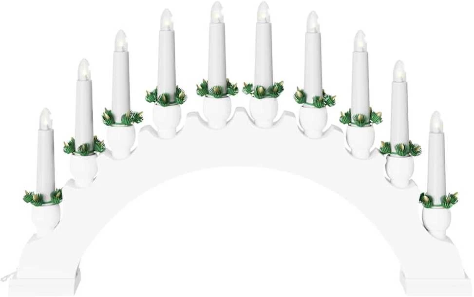 Kalėdų žvakių arkos su 10 LED žvakių LED Šilta balta