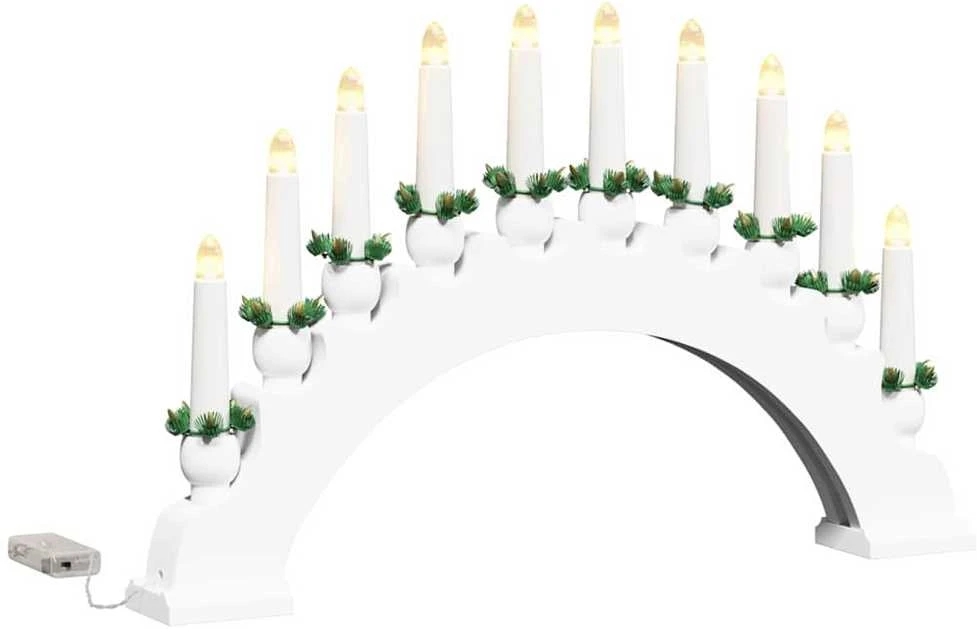 Kalėdų žvakių arkos su 10 LED žvakių LED Šilta balta
