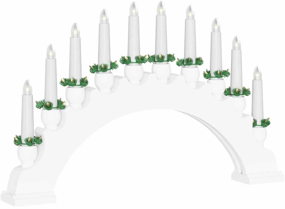 Kalėdų žvakių arkos su 10 LED žvakių LED Šilta balta
