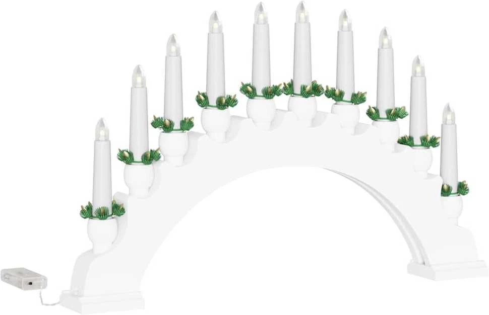 Kalėdų žvakių arkos su 10 LED žvakių LED Šilta balta