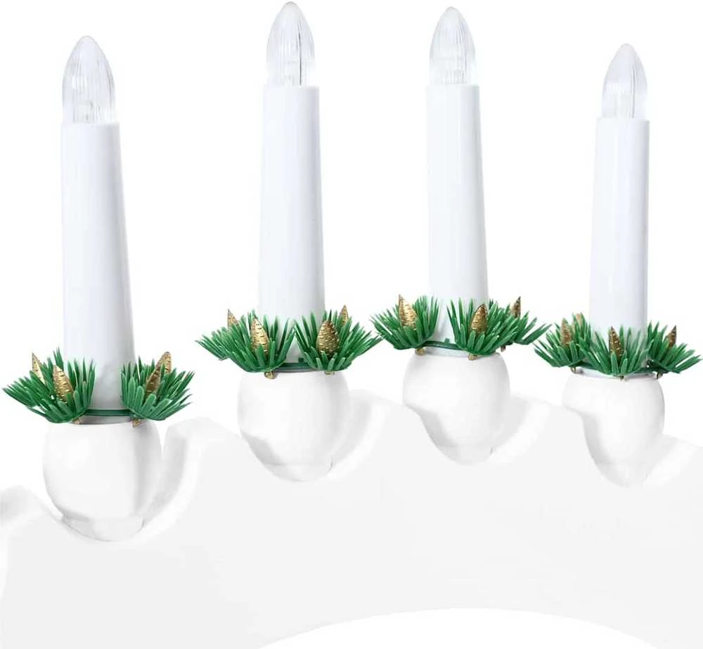 Kalėdų žvakių arkos su 10 LED žvakių LED Šilta balta