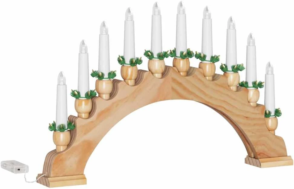 Kalėdų žvakių arkos su 10 LED žvakių LED Šilta balta