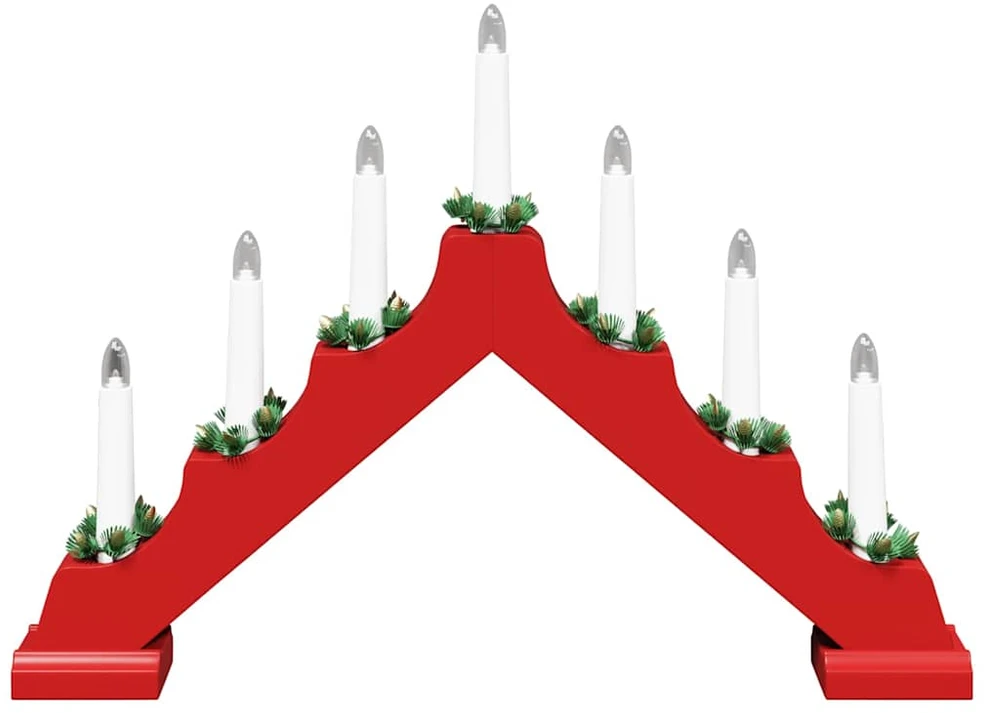 Kalėdų žvakių tiltas 3 vnt. 7 LED Šilta balta 39.5 x 5 x 29 cm