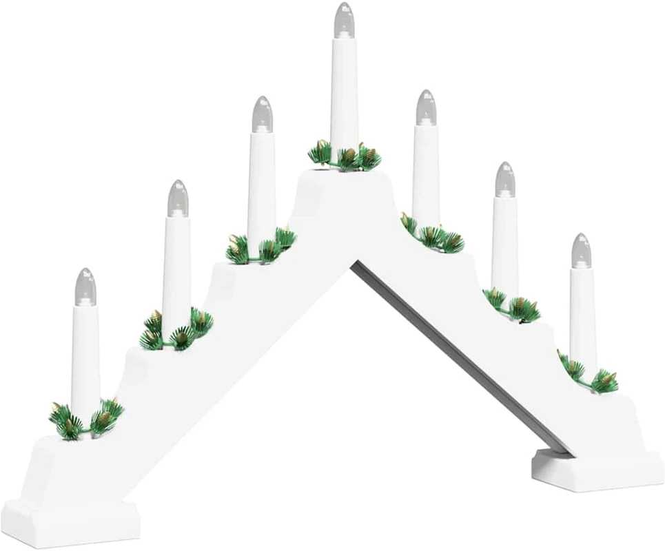 Kalėdų žvakių tiltas 7 LED Šilta balta 39.5 x 5 x 29 cm