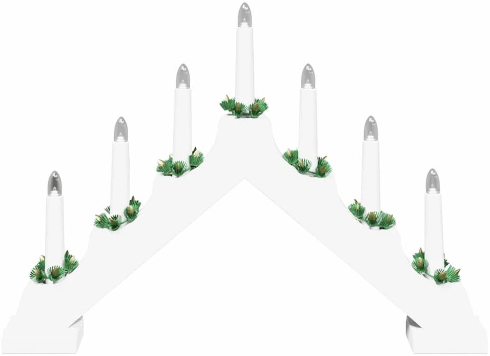 Kalėdų žvakių tiltas 7 LED Šilta balta 39.5 x 5 x 29 cm