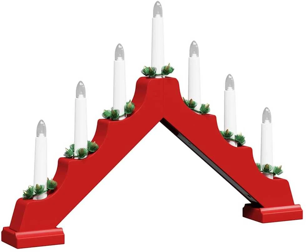 Kalėdų žvakių tiltas 3 vnt. 7 LED Šilta balta 39.5 x 5 x 29 cm