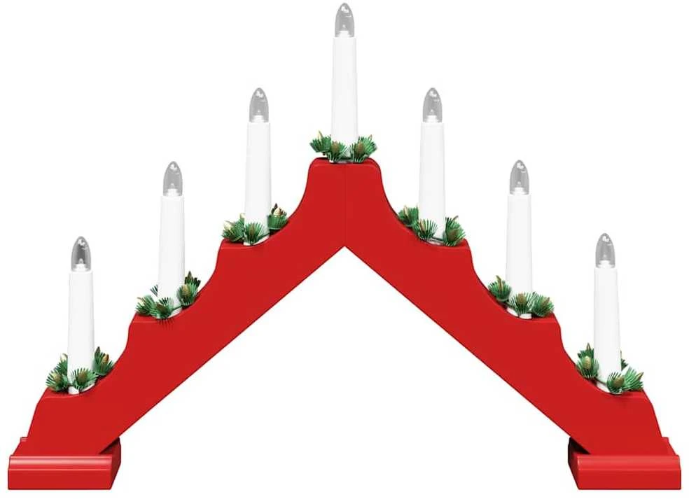 Kalėdų žvakių tiltas 3 vnt. 7 LED Šilta balta 39.5 x 5 x 29 cm
