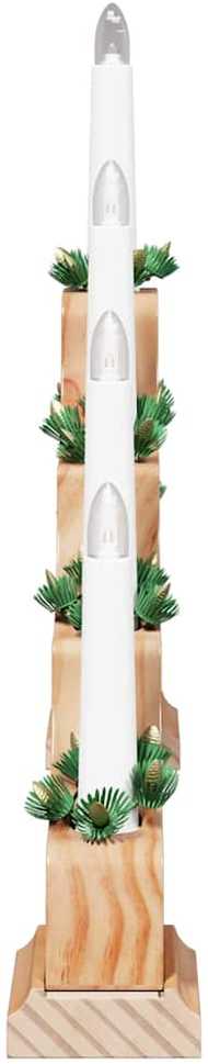 Kalėdų žvakių tiltas su 7 LED 3 pcs Ruda 39.5 x 5 x 29 cm