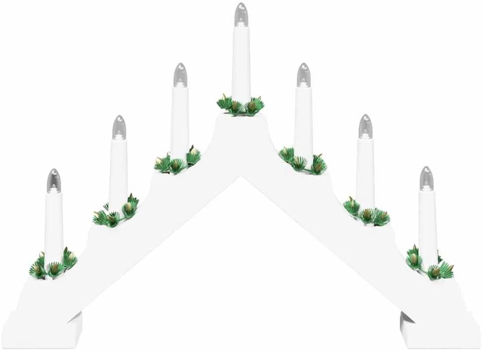 Kalėdų žvakių tiltas 7 LED Šilta balta 39.5 x 5 x 29 cm